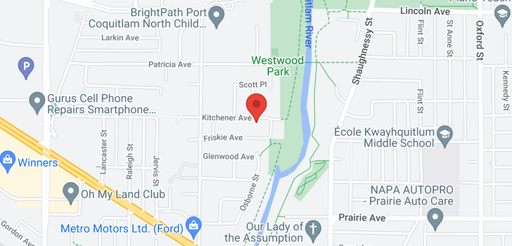 map of 2402 KITCHENER AVENUE